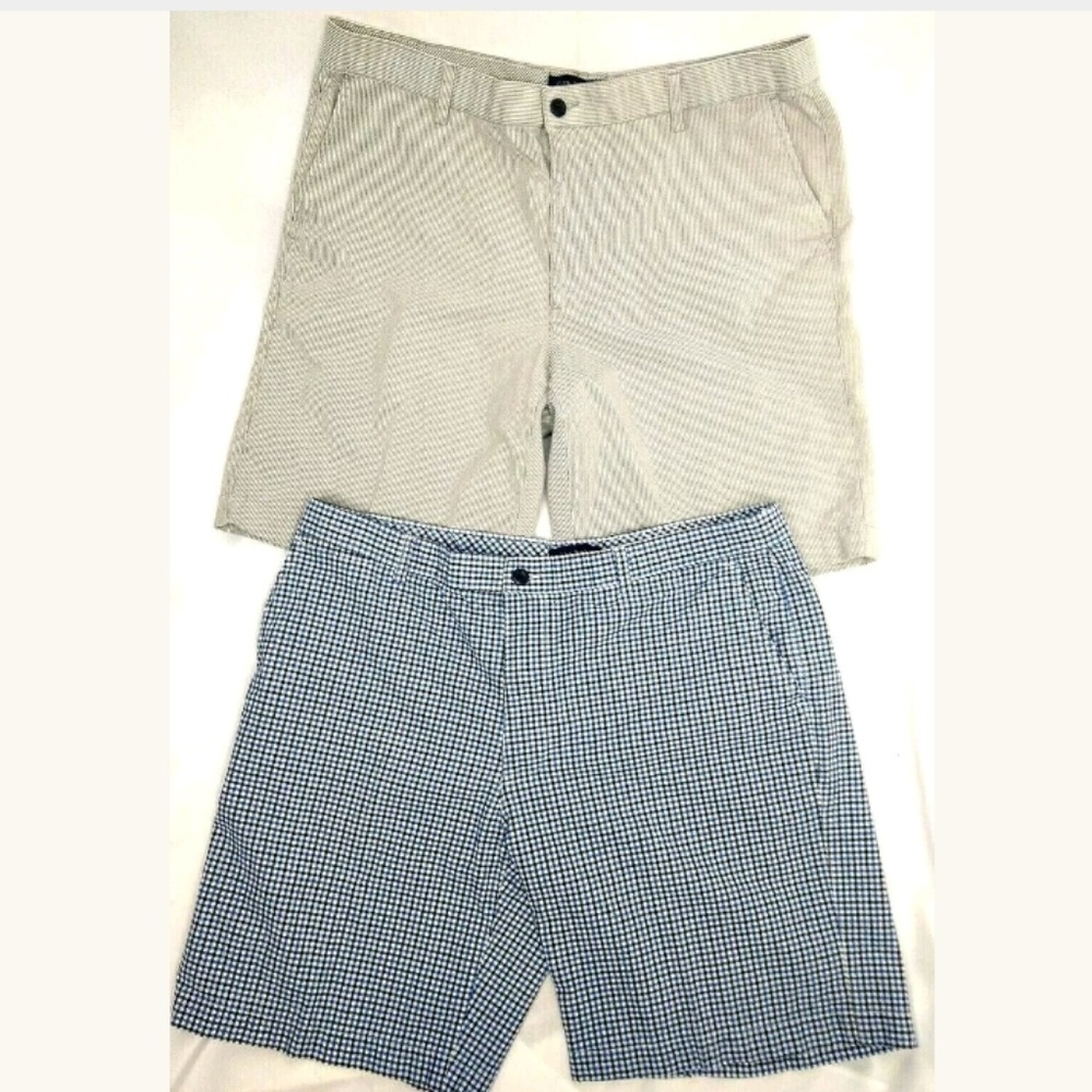 2 Pairs Shorts Bundle Lot 40 Plaid N Stripes men's